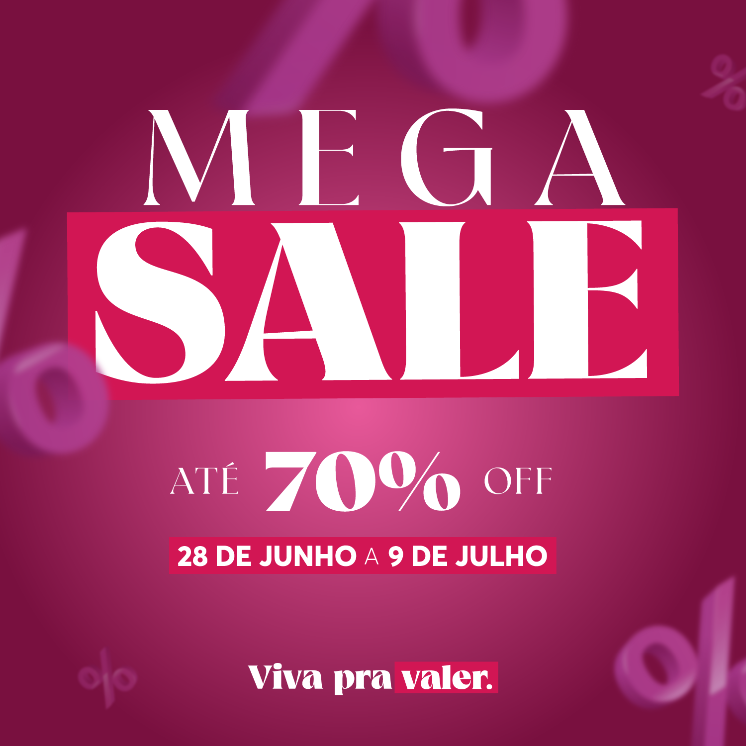 Shoppings Almeida Junior lançam Mega Sale, com descontos de até 70%