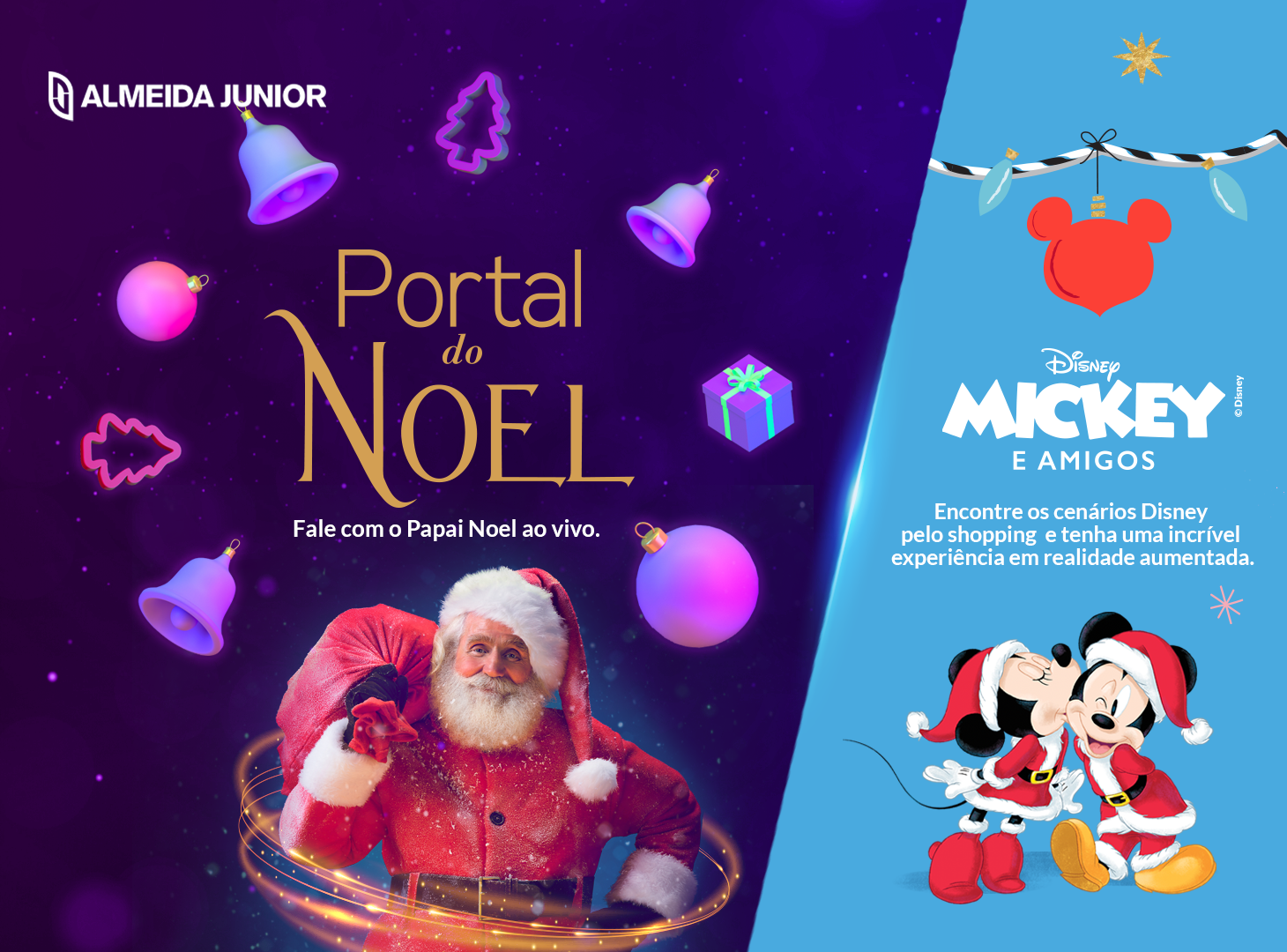 Mágica Digital de Natal: atrações Disney e Papai Noel interativo irão surpreender