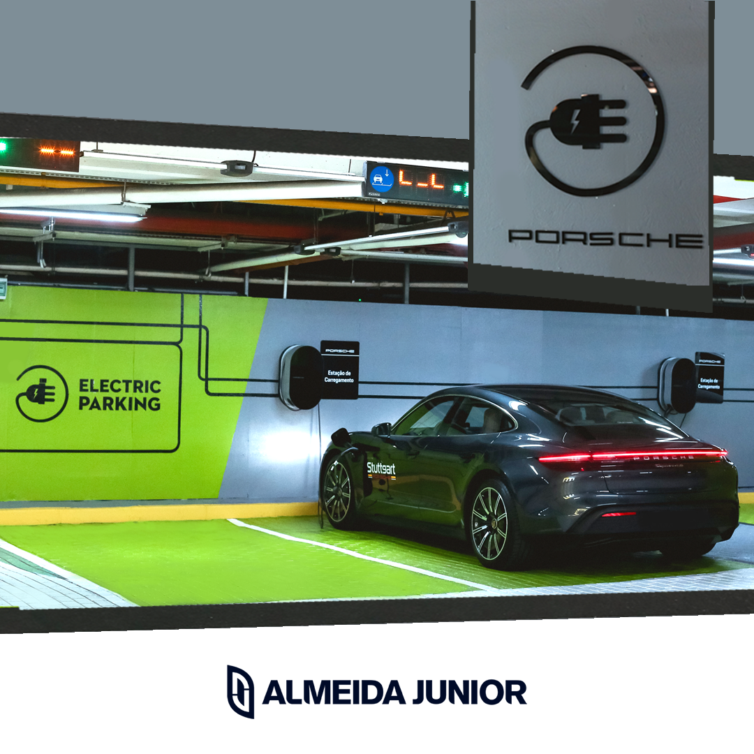 Shoppings Almeida Junior contam com estações de recarga da Porsche Brasil para veículos elétricos e híbridos