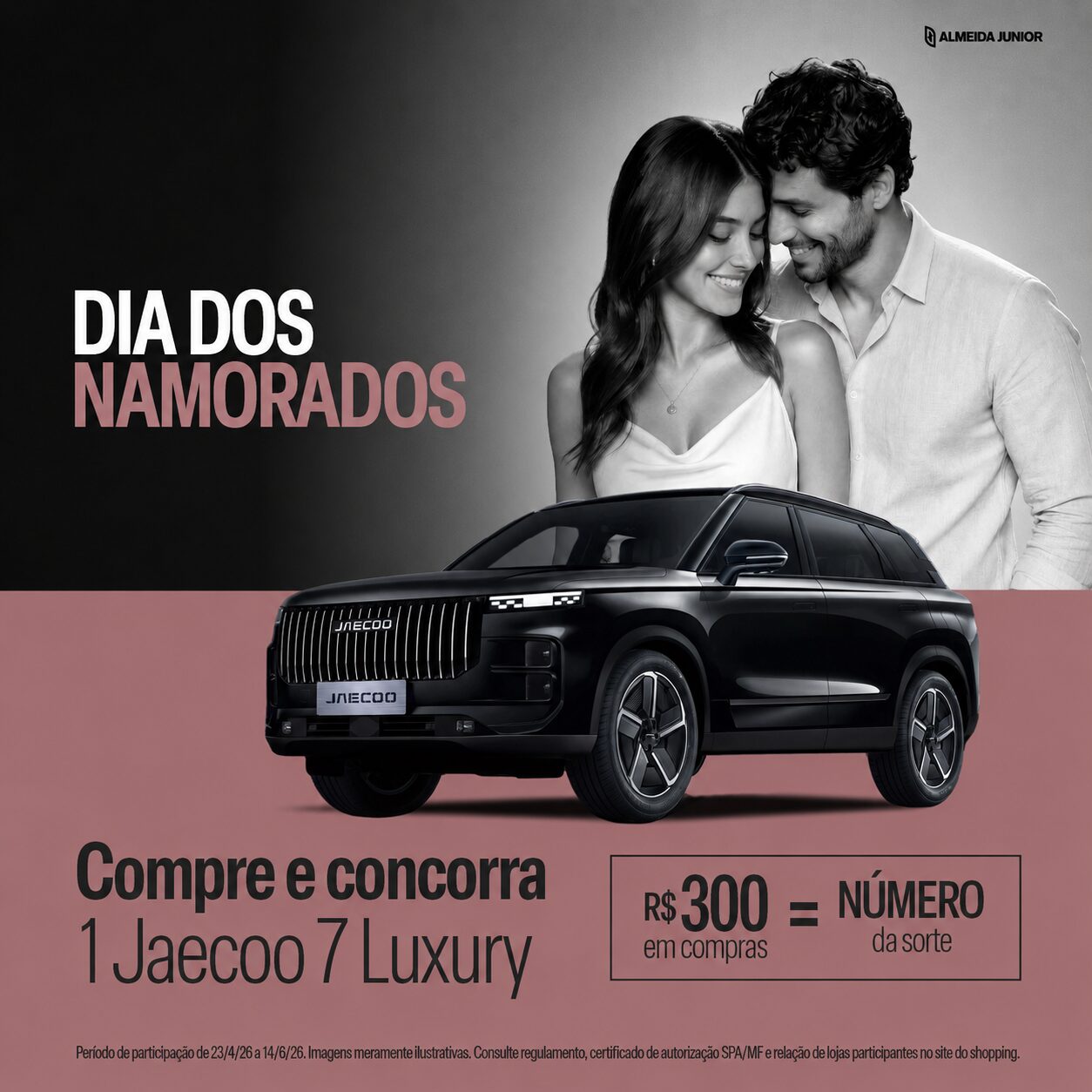 Almeida Junior sorteia seis carros híbridos em campanha de Dia dos Namorados